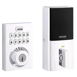 WEISER Homeconnect 620 Traditional Deadbolt With Z-Wave Technology - Featuring Smartkey (Polished Chrome)