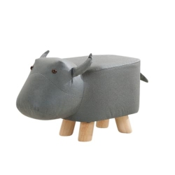 CC TRADING BRIDGE Footrest & Seat Plush Ottoman for Nursery, Bedroom & Playroom (Hippopotamus)