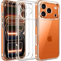 GENER 3-In-1 Clear Case for Iphone 17 Pro Max (6.9") \w 2-Pack Tempered Glass Screen Protectors – Military Grade Drop Protection, Hard Back, Slim