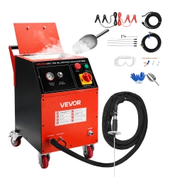 VEVOR Dry Ice Blasting Machine, 11Lbs (5Kg) Capacity Dry Ice Cleaning Machine With 4 Nozzles, Adjustable Pressure