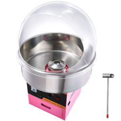 VEVOR Mhtjjpzy01 Electric Cotton Candy Machine, 1000W Candy Floss Maker With Stainless Steel Bowl, Sugar Scoop & Cover In Pink