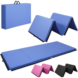 CAPHAUS 10' X 4' 4-Fold Folding Exercise Mat W/carrying Handles