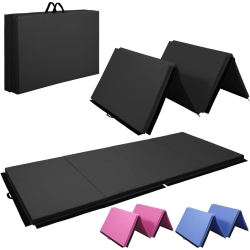 CAPHAUS 10' X 4' 4-Fold Folding Exercise Mat W/carrying Handles