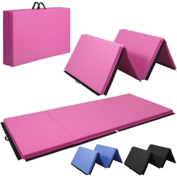 CAPHAUS 10' X 4' 4-Fold Folding Exercise Mat W/carrying Handles