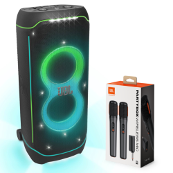 Open Box - JBL PartyBox Ultimate Powered Bluetooth speaker with 2 JBL Wireless Mics BUNDLE SALE