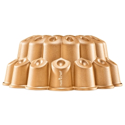 NUTRICHEF , Bundt Cake Pan, Cake Pan, Marquise Fluted Bundt Pan, Nonstick Bakeware, Extra Thick Aluminum Easy Release, Uniform Baking And Browning