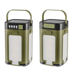 THE WAY Multifunctional Outdoor Camping Lantern Supports Output, Four-Leaf Folding, Solar Camping Lantern Atmosphere, Mobile Power Supply, Portable
