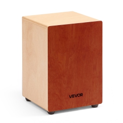 VEVOR 12 X 12 X 17 In Cajon Box Drum, \w Internal Guitar Strings, Lightweight Wooden Percussion Box, Portable Birch Wood Drum Musical Instrument \w