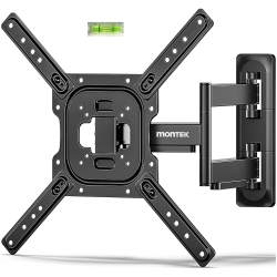 MONTEK Full Motion Tv Mount for Most 23-65 Inch Flat Curved Tvs & Monitors, Swivel Articulating Tilt, Tv Bracket Perfect Center Design Max Vesa