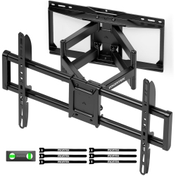 MONTEK Full Motion Tv Wall Mount for Most 37-90 Inch Tvs, Up to 165 Lbs, \w Dual Articulating Arms, Tool-Free Tilt, Swivel & Extension, Max Vesa