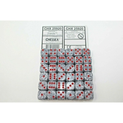 LION RAMPANT Chessex Dice 12MM D6 (36 Dice) Speckled Granite - Chx25920