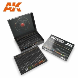 LIGHTSPEED Ak Interactive - Weathering Pencils Deluxe Edition Box (37 Waterpencils) Set New