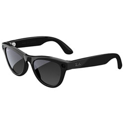 Ray-Ban | Meta Skyler (Gen 2) Glasses with AI, Photo, Video, Audio & Messaging - Shiny Black/Polarized Gradient Graphite lenses