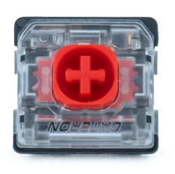 GATERON Ks-33 Low Profile Silent 2.0 Keyboard Switches, Linear 45Gf 3 Pin Smd Led Factory Pre-Lubed for Mx Mechanical Keyboard - 110 In Red