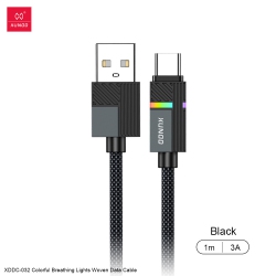 THE WAY Fast-Charging Braided Gaming Data Cable for Huawei And Apple, With Pd Breathing Light - USB to Type C In Black
