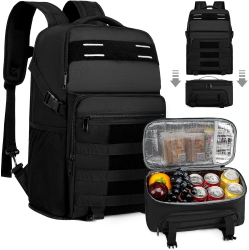 OECECA Lunch Backpack, Insulated Cooler Backpack Removable Lunch Box for Men Women, 15.6 Inches Rfid Blocking Laptop Backpack Lunch Bag for Work