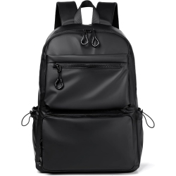 OECECA Casual Hiking Daypack Waterproof Bookbag Simple School College Bag Laptop Backpack Large Capacity, Black, Black, 11.22 17.3 4.92 Inch (L H W)