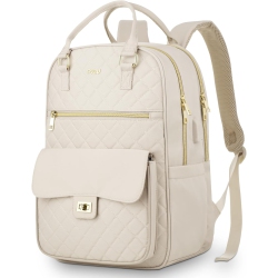 OECECA Backpack for Women, Laptop Bag for Travel Work College Teacher, School Backpack for Teen Girls Student, Sac A Dos Femme Voyage, Ladies Gifts, Beige