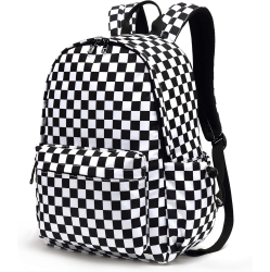 OECECA Backpack for Girls Women, Teens School Bags Bookbags Ladies Laptop Backpacks (Checkered)