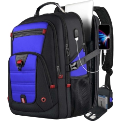 OECECA Gaming Laptop Travel Backpack Fits 18.4-19 Laptops, Extra Large Tsa Carry On Bag, College Business Work Mens Backpack In Blue