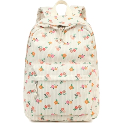 OECECA School Backpack Teen Girls Lightweight Bookbags Elementary Middle School College Back Pack Women Laptop Casual Daypacks, Flowers \w Pink