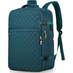 OECECA M Large Travel Backpack Women, Flight Approved Carry On Backpack, Water Resistant Anti-Theft Casual Daypack School Bag, 17.3 Inch, Peacock