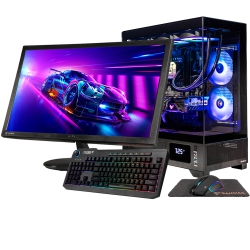 GIGATECH GAMING Omega 5 Gaming PC Desktop Monitor Bundle - Intel Ultra 7 265K 5.5Ghz 20-Core Cpu, Nvidia Rtx 5070 Ti, 32GB Ddr5 6000Mhz, 1Tb SSD +
