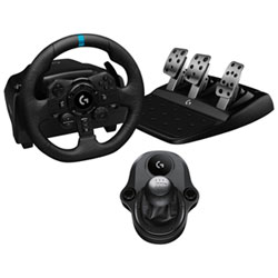 Logitech G923 Racing Wheel & Pedals with Driving Force Shifter for PS5/PS4/PC - Black
