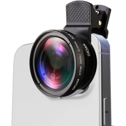 EDGESTATION Phone Camera Lens Set - 0.45X Wide Angle And 12.5X Macro Lens, 2 In 1 Clip-On for Most Smartphones
