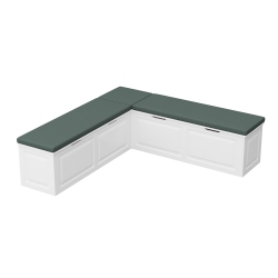 FAMAPY Modern Storage Bench With Hidden Compartment And Cushioned Seat, Entryway Organizer for Shoes & Accessories (63" L X 63" W X 18.3" H), Green &