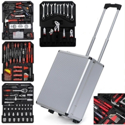 KARL HOME 799 PCs Tool Set Mechanics Tool Kit Wrenches Socket W/trolley Case Box Organize