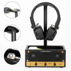 MYACUC Multifunctional Headphone Stand With Storage -Desktop Organizer for Headphones, Earphones, Glasses, Saves Space