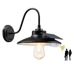 MYACUC Solar Barn Lights Outdoor With 3 Lighting Modes & Motion Sensor, Waterproof Farmhouse Outdoor Gooseneck Solar Lights for Barn Shed Porch