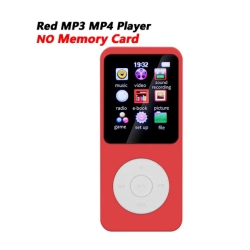THE WAY Portable Mp3 Player With Bluetooth, Mp4 E-Book, And Lossless Music Player, 64GB Memory Card - And White In Red