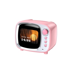 GREEN SCENIC Multifunctional Bluetooth Speaker Alarm Clock | 8W Bass | Bluetooth Calling | Dynamic Screen | Fm Radio, Tf Card, And USB-C Port | Long