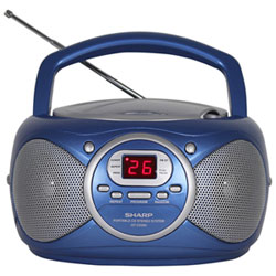 Sharp QT-CD280 Portable CD Boombox - Blue - Exclusive Retail Partner