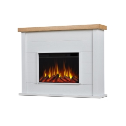 REAL FLAME Marshall 49-Inch Slim Electric Fireplace In In White