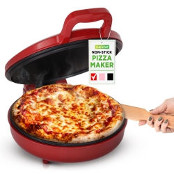 NUTRICHEF Countertop Pizza Maker | 1500W Non-Stick Electric Pizza Cooker | Make 12" Personal Pizzas, Eggs, Toast & More |Compact & Space-Saving