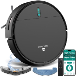 SERENELIFE Smart Robot Vacuum And Mop Combo, App Control, 3 Cleaning Modes, Anti-Fall Sensors, Self-Charging, 700Pa Suction Ideal for Pet Hair