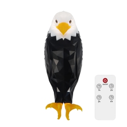MYACUC Bald Eagle Wall Light With Remote Control, Magnetic Led Mounted Eagle Lamp, USB Charging & Battery Operated Indoor Light