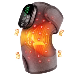 MYACUC Light Therapy Knee Brace, Knee Massager \w Heated And Timing, 660Nm & 850Nm Rechargeable Near Infra Light Therapy Device for Knee Elbow Shoulder