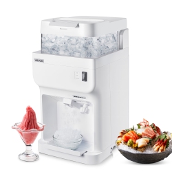 VEVOR Commercial Ice Shaver Crusher, 220Lbs Per Hour Electric Snow Cone Maker \w 8L Ice Cube Box, 350W 1500Rpm Tabletop Shaved Ice Machine for Home