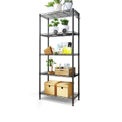AXGEAR Shelf Unit Rack Storage Shelving 5 Tier Steel Wire Adjustable