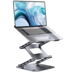 CHSSHA00 Three-Layer Height-Enhancing Laptop Stand, Adjustable Laptop Stand, Portable Laptop Riser, Stable Metal Holder for Desk Foldable, Ergonomic