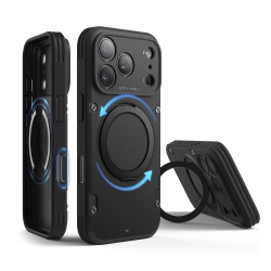 ELAGO Magentic Ring Stand Armor for Iphone 17 Pro Case, 360 Rotatable Ring Stand, Compatible \w Magsafe, Drop Protection, Shockproof Bumper Cover