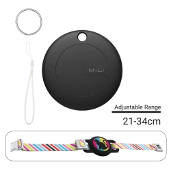 THE WAY Mitag Android Tracker Airtag Anti-Lost Device Luggage Case Pet Tracker Suitable for Samsung Google - + Cat Collar In Black