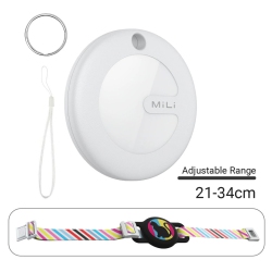 THE WAY Mitag Android Tracker Airtag Anti-Lost Device Luggage Case Pet Tracker Suitable for Samsung Google - + Black Cat Collar In White