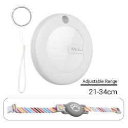 THE WAY Mitag Android Tracker Airtag Anti-Lost Device Luggage Case Pet Tracker Suitable for Samsung Google - + Gray Cat Collar In White