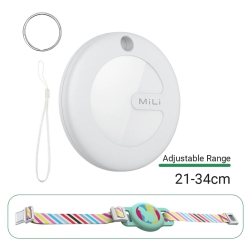 THE WAY Mitag Android Tracker Airtag Anti-Lost Device Luggage Case Pet Tracker Suitable for Samsung Google - White + Cat Collar In Green