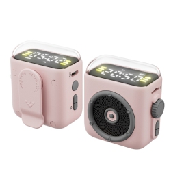 THE WAY New Retro Mini Bluetooth Speaker With Magnetic Clip, Outdoor Portable Desktop Mini Cartoon Speaker - In Pink